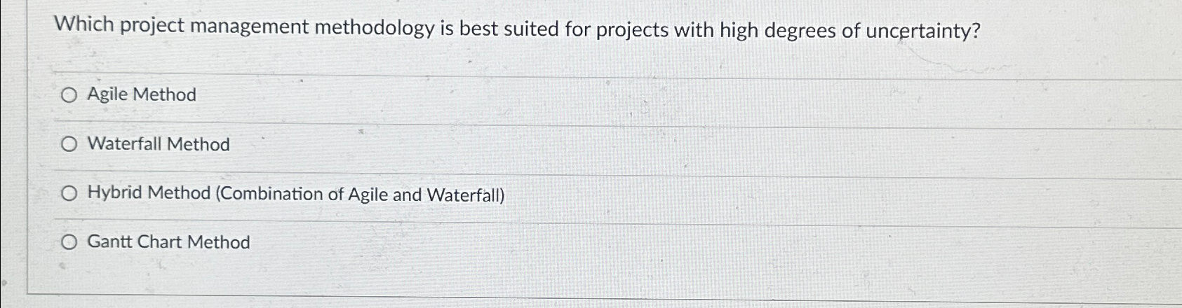  Which project management methodology is best suited for projects with high
