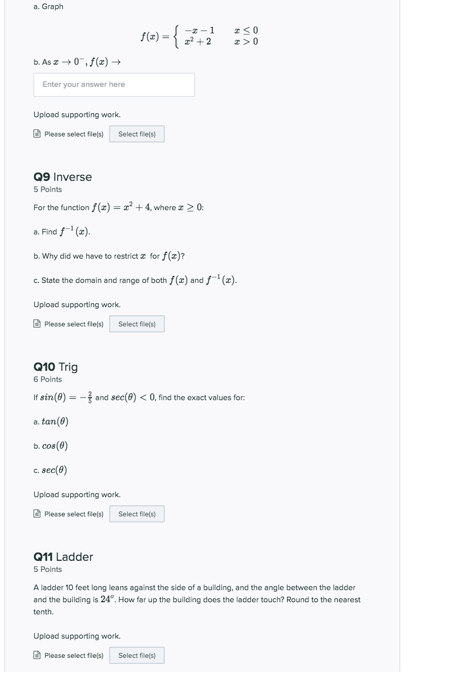 pre calculus a. Graph f ( z ) = -x - 1