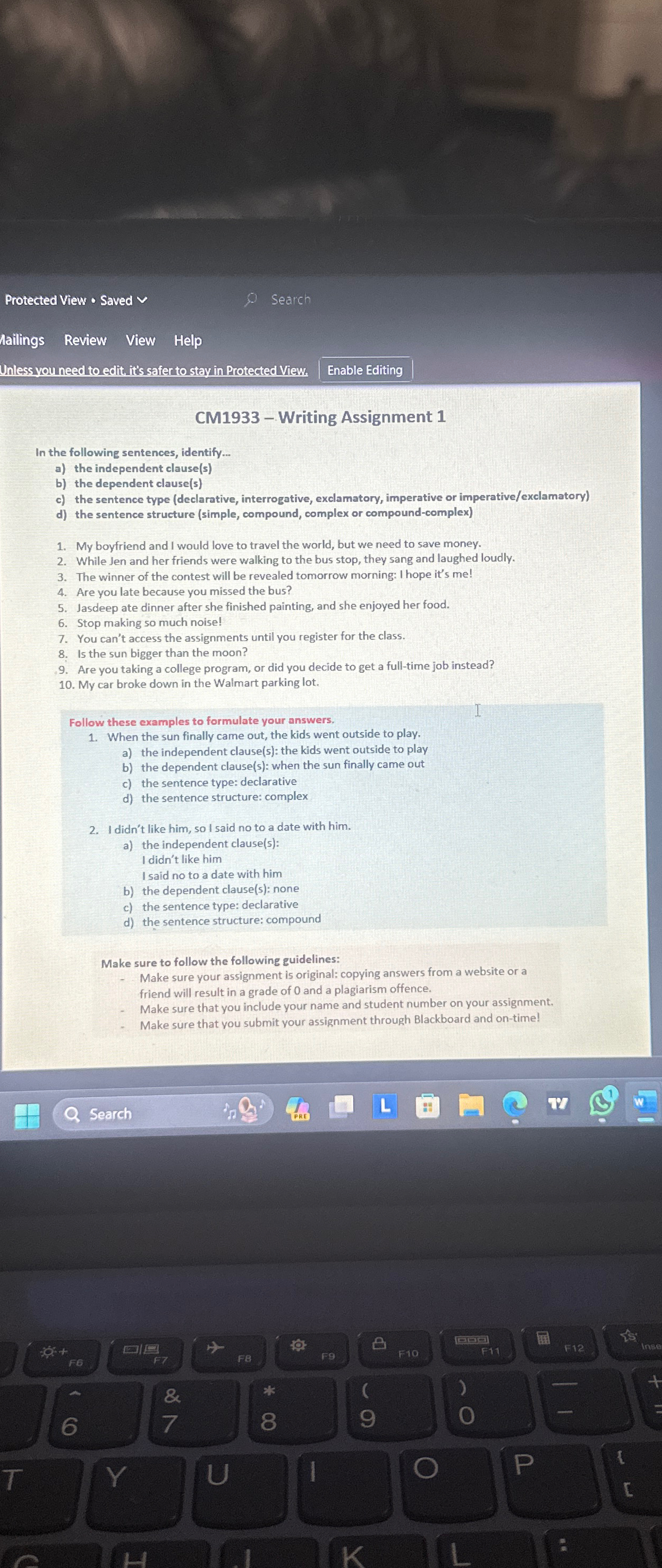  Protected View * Saved Search dailings Review View Help Unless you