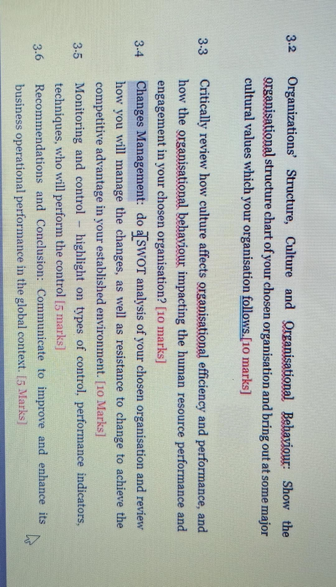 facility / or any department at chosen health care facility, critically reflect