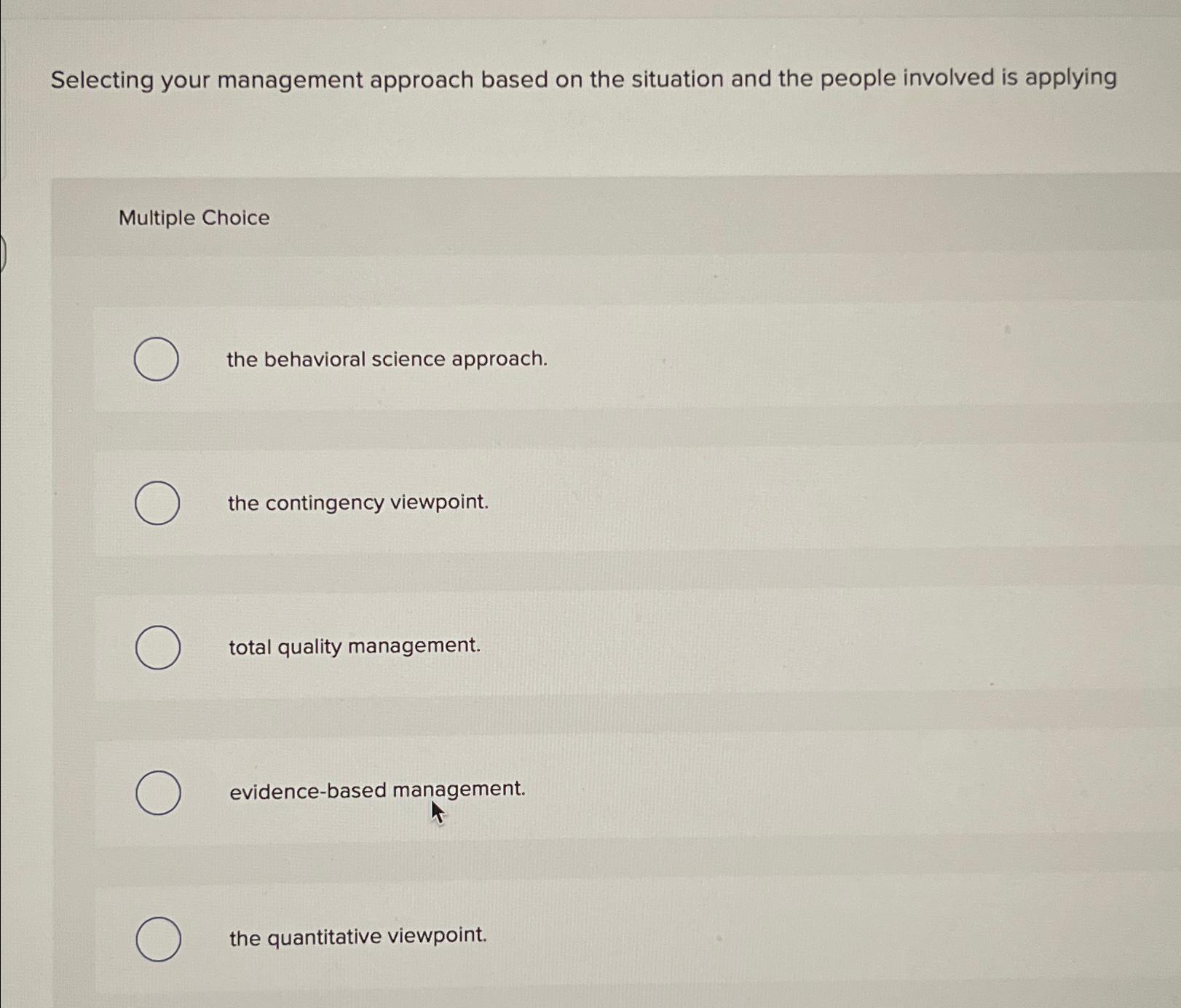  Selecting your management approach based on the situation and the people