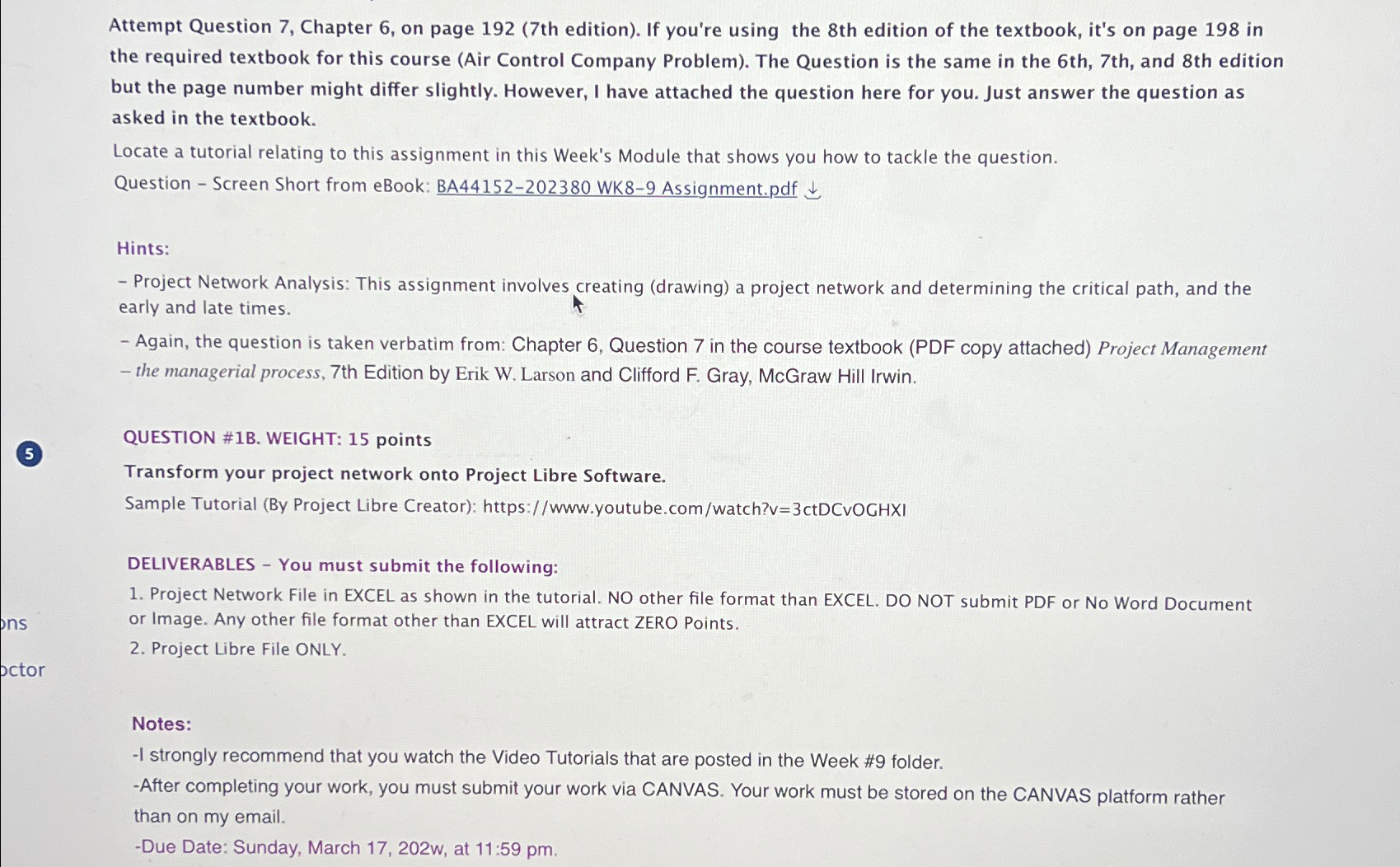  Attempt Question 7, Chapter 6, on page 192(7th edition). If you're