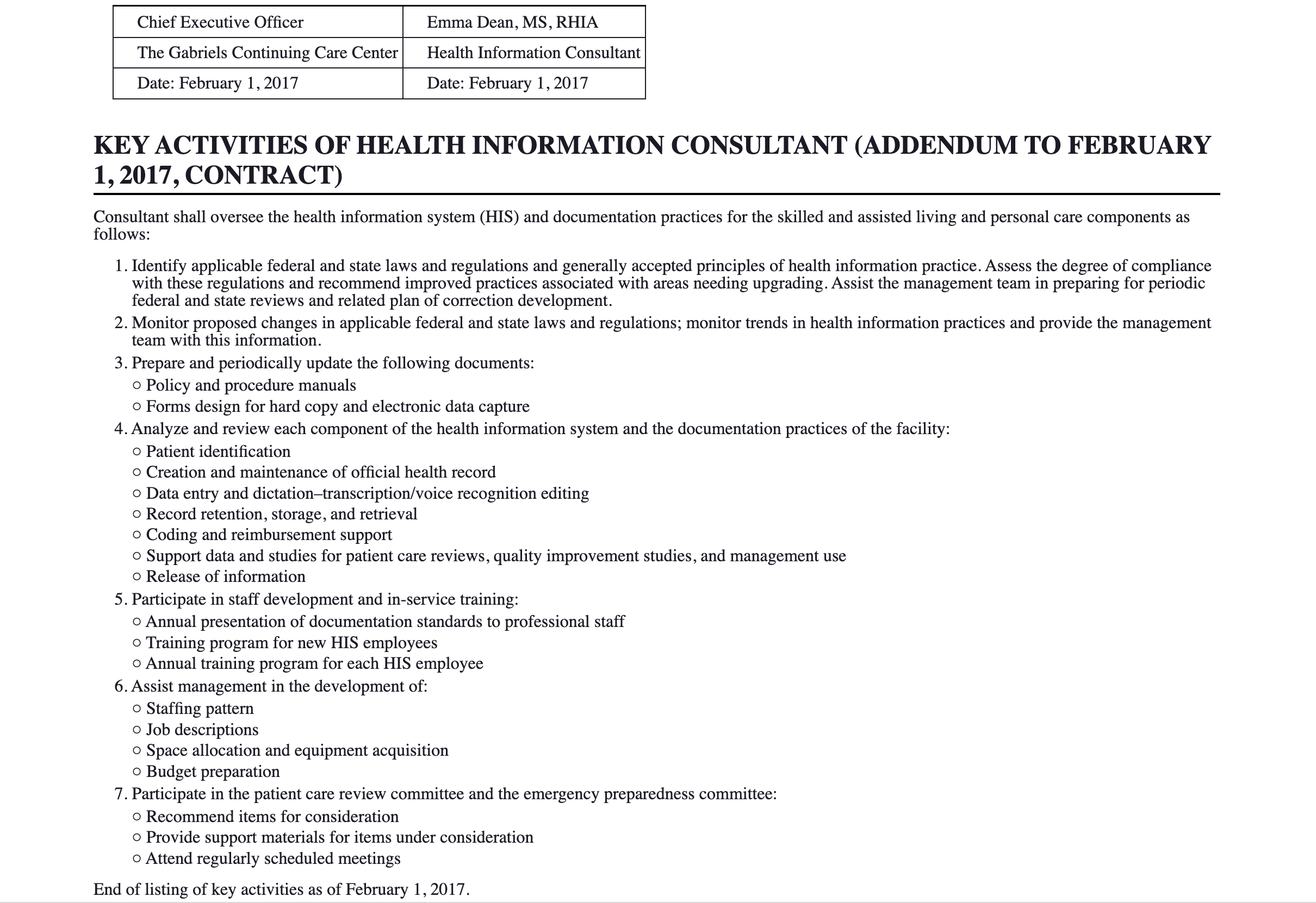 description include: Medical Assistant in an outpatient physicianurse practitioner office; Physical Therapist