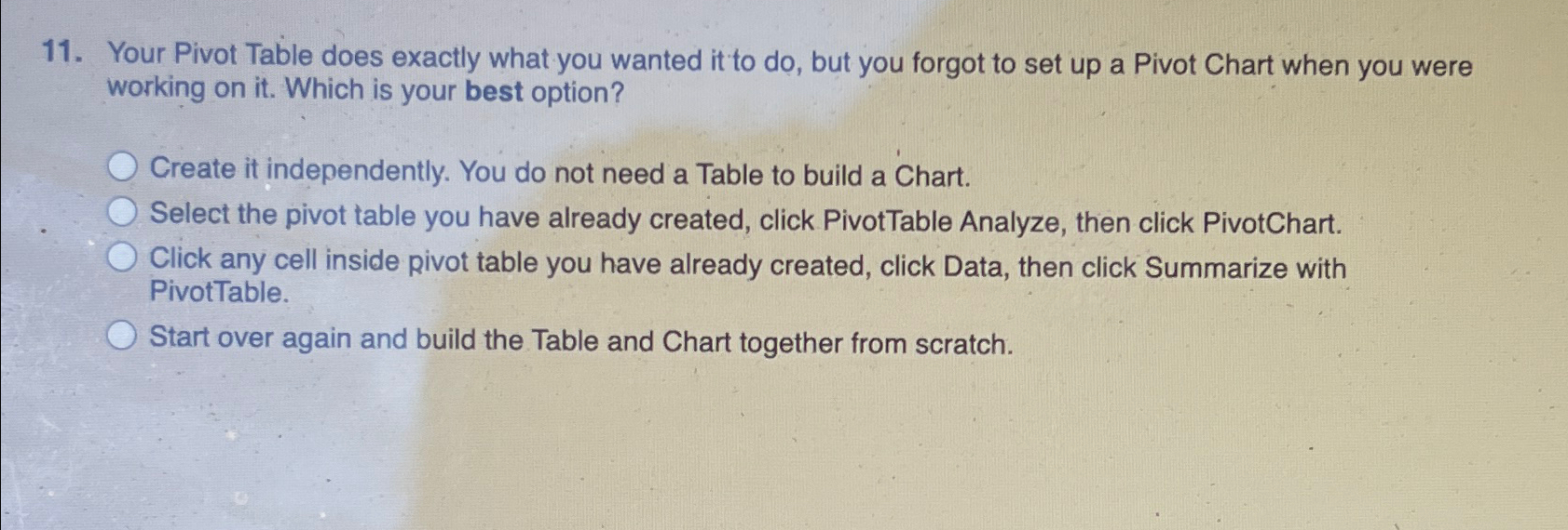  Your Pivot Table does exactly what you wanted it to do,