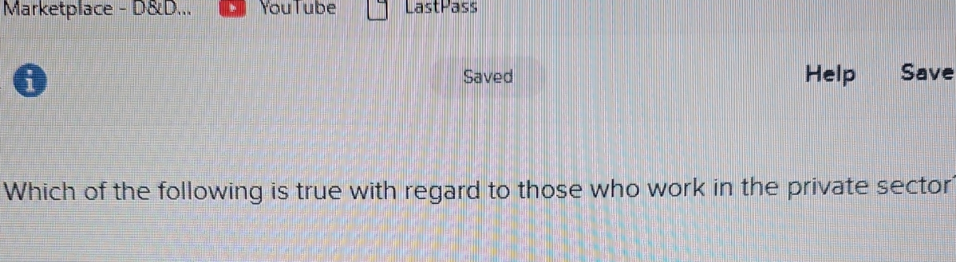  Marketplace - DQD... YouTube LastPass e Saved Help Save Which of