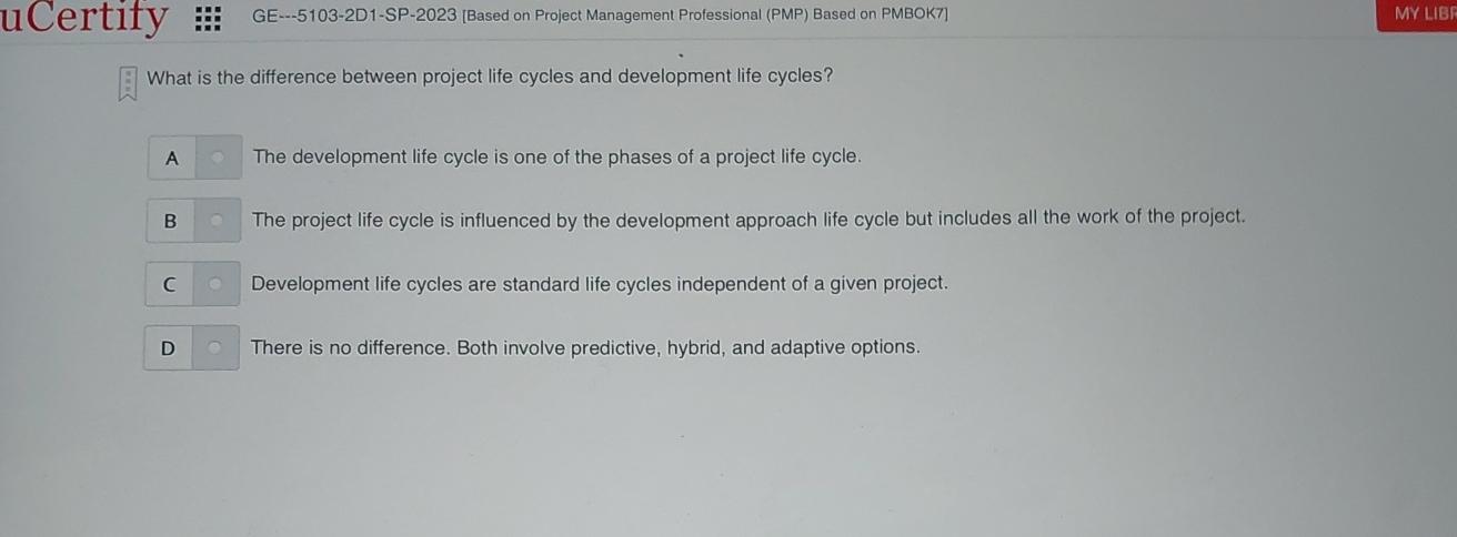  UCeltify : GE--5103-2D1-SP-2023[Based on Project Management Professional (PMP) Based on PMBOK7]