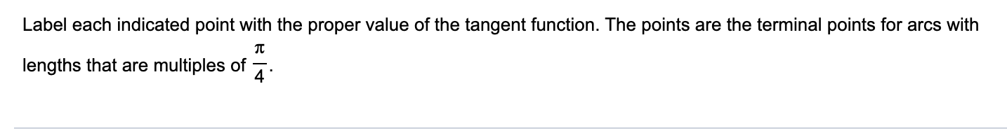 This is the question. Label each indicated point with the proper value