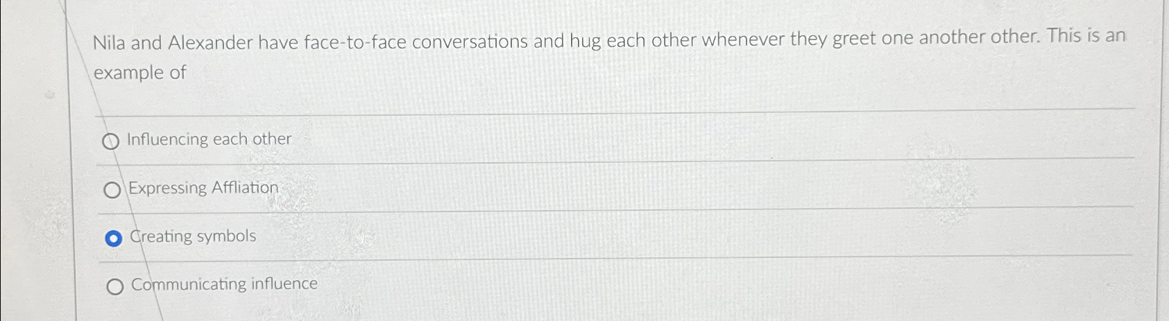  Nila and Alexander have face-to-face conversations and hug each other whenever