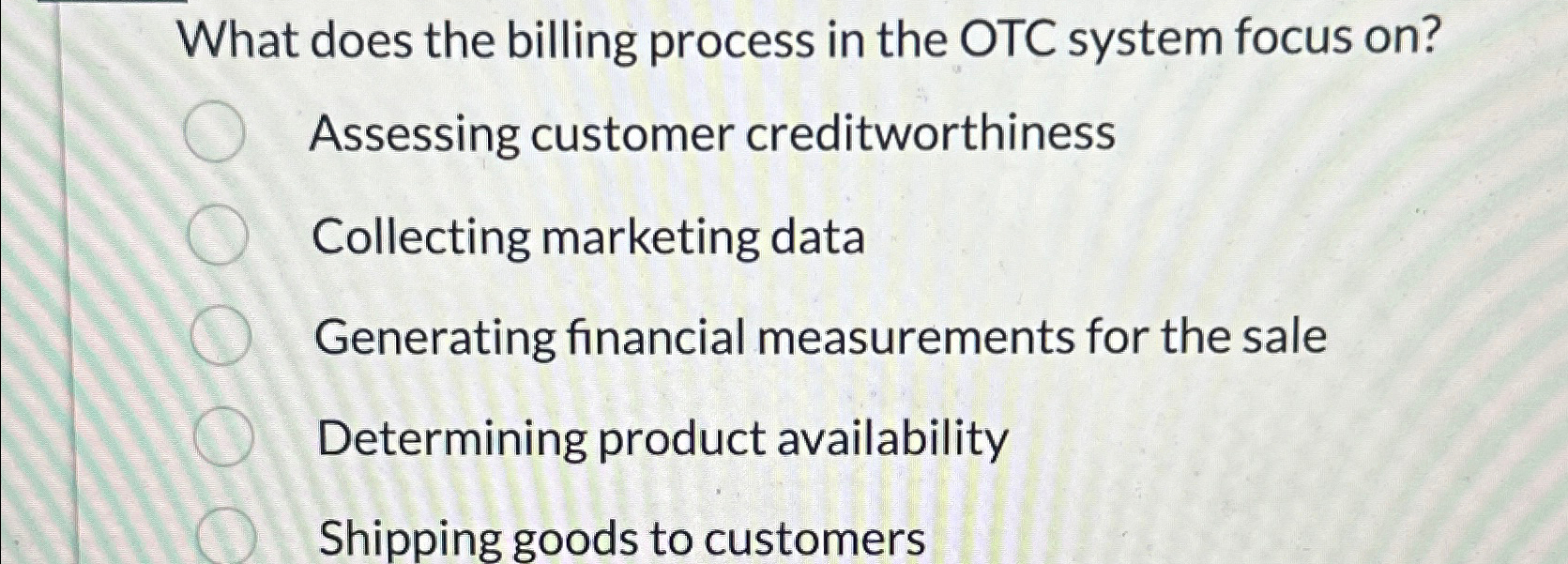  What does the billing process in the OTC system focus on?