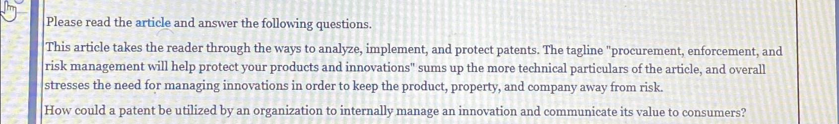  Please read the article and answer the following questions. This article