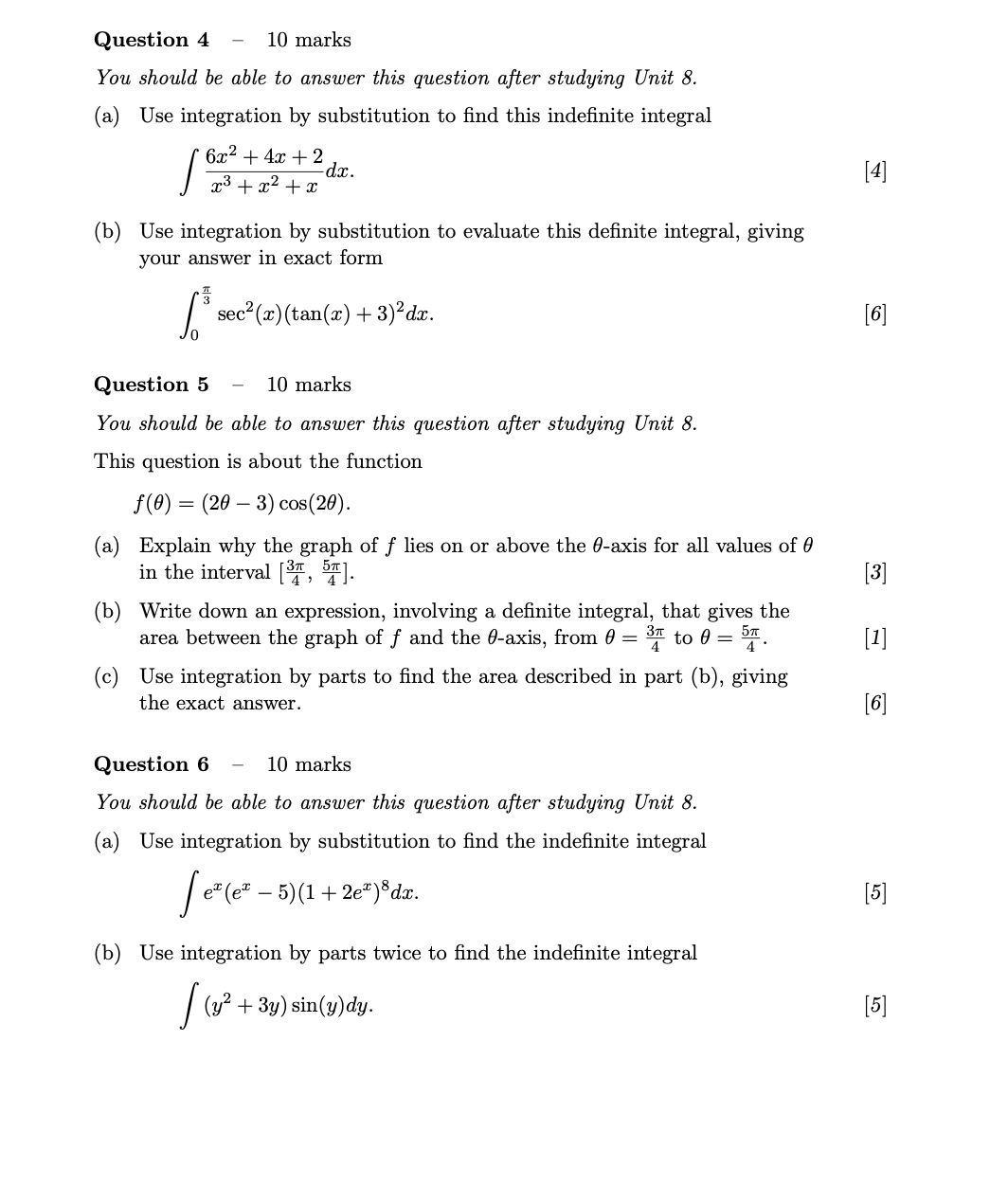  Question 4 10 marks You should be able to answer this