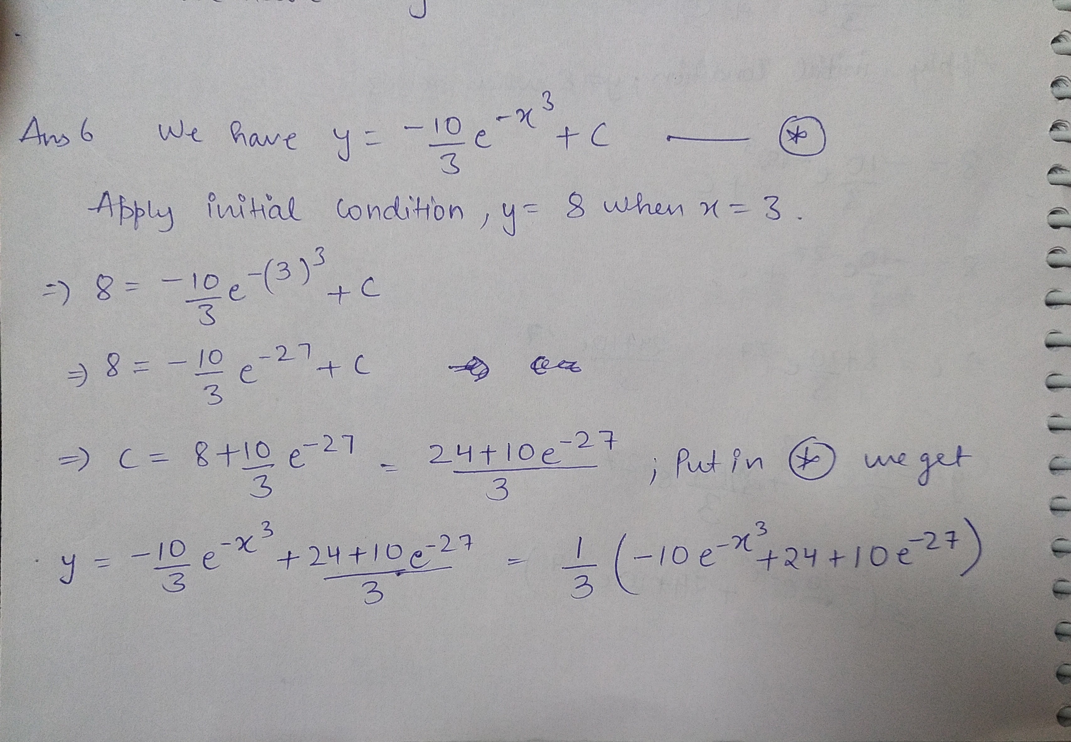 = 0, y(7) = 8Consider the following initial value problem: d 3