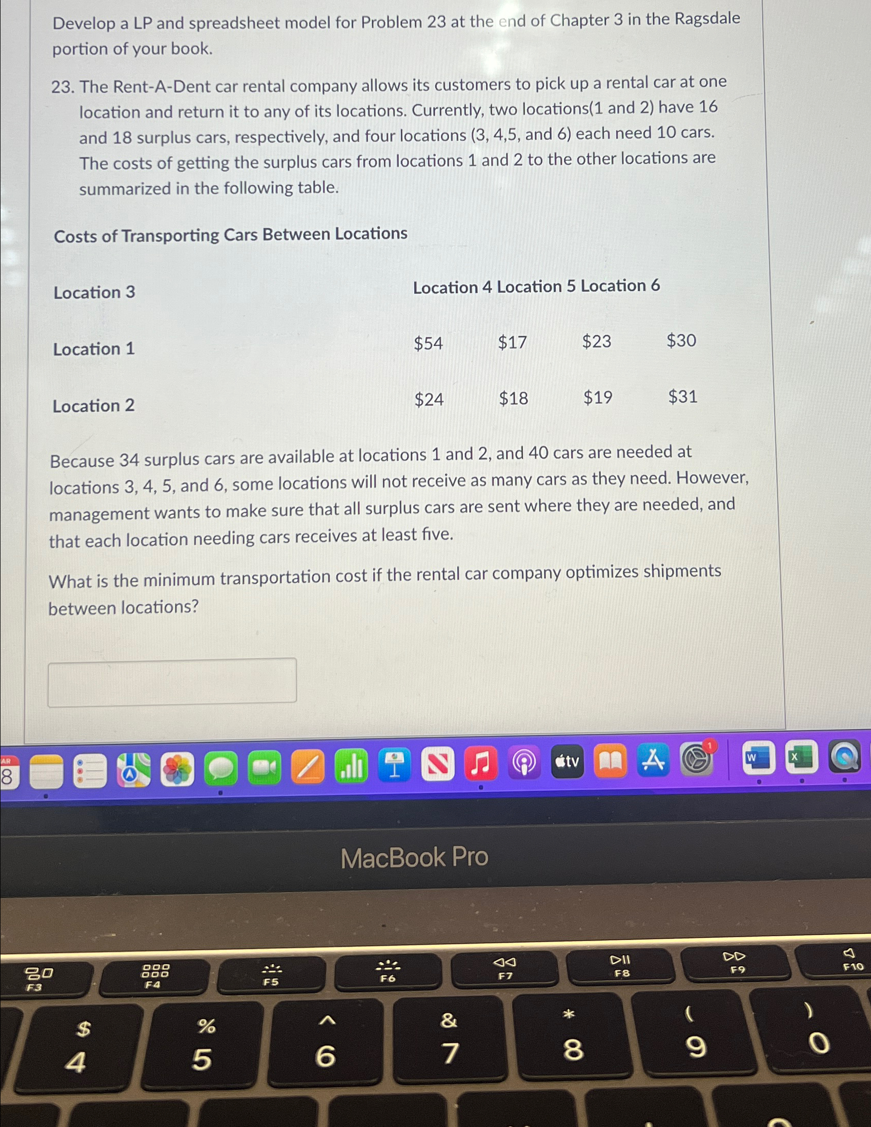  Develop a LP and spreadsheet model for Problem 23 at the