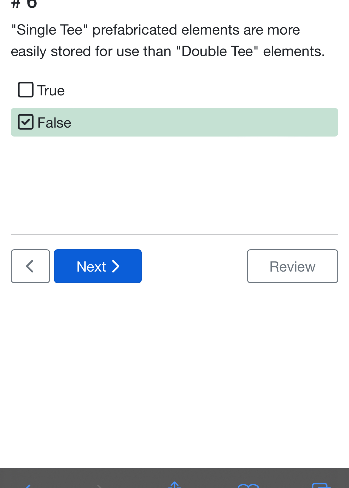 "Single Tee" prefabricated elements are more easily stored for use than