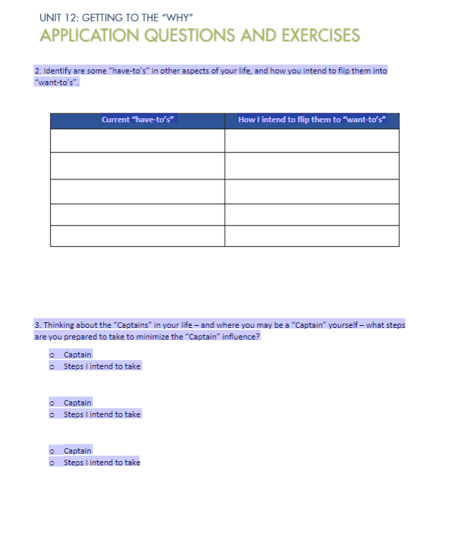  Please answer the attached. Thank youUNIT 12: GETTING TO THE "WHY"