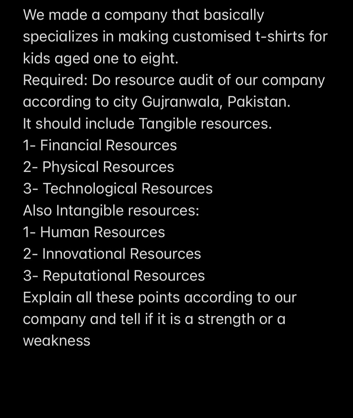  We made a company that basically specializes in making customised t-shirts