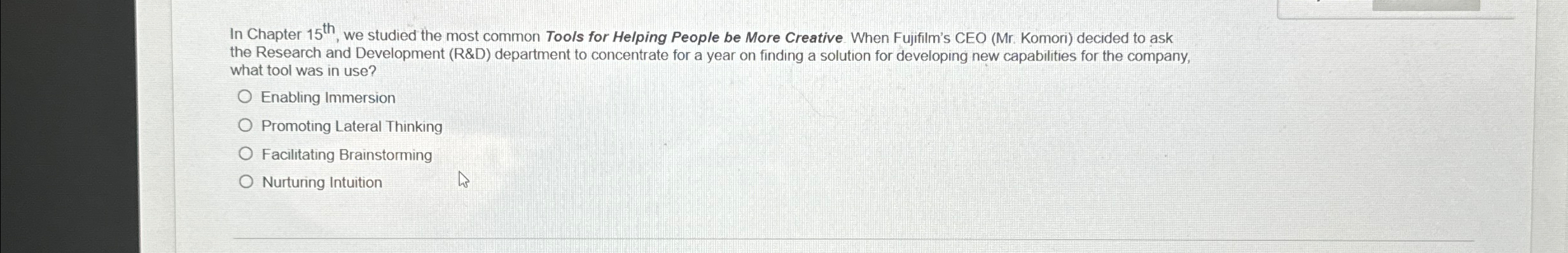  In Chapter 15th, we studied the most common Tools for Helping