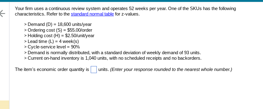 The table below shows the total area under the normal curve