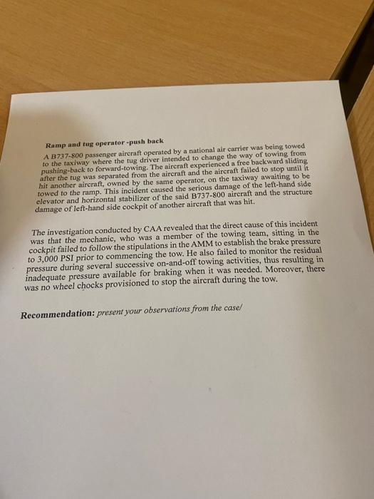 answer fast Ramp and tug operator -push back A B737-800 passenger aircraft