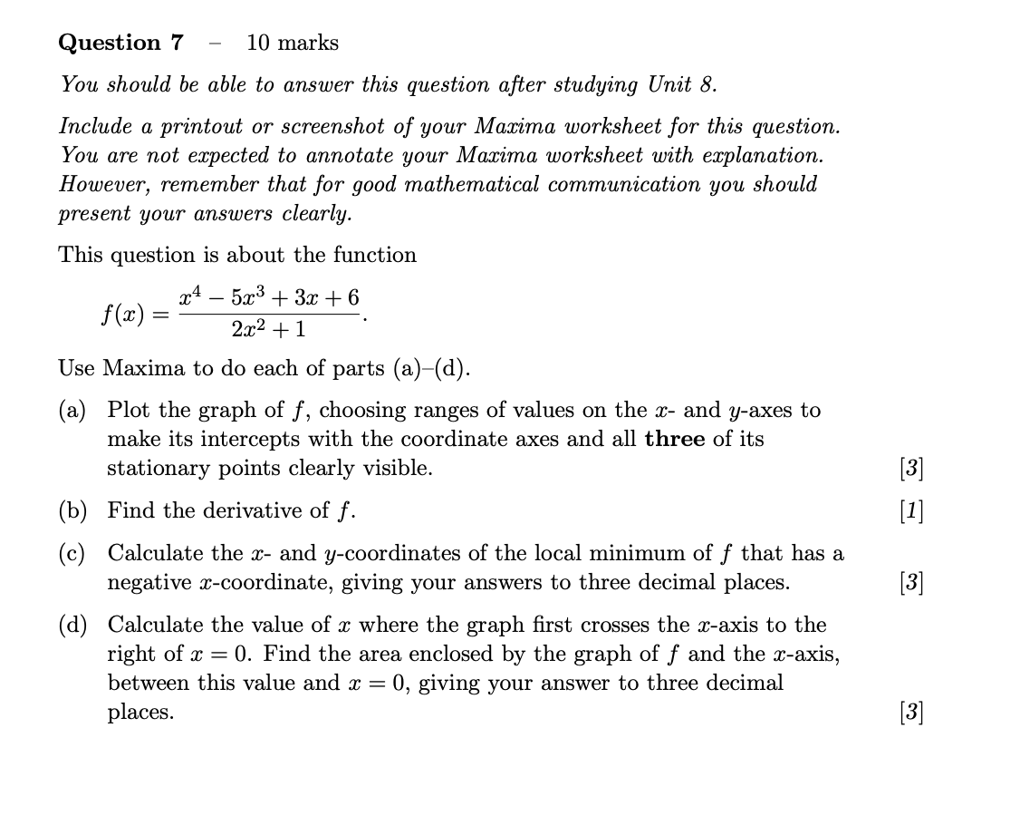  Question 7 - 10 marks You should be able to answer