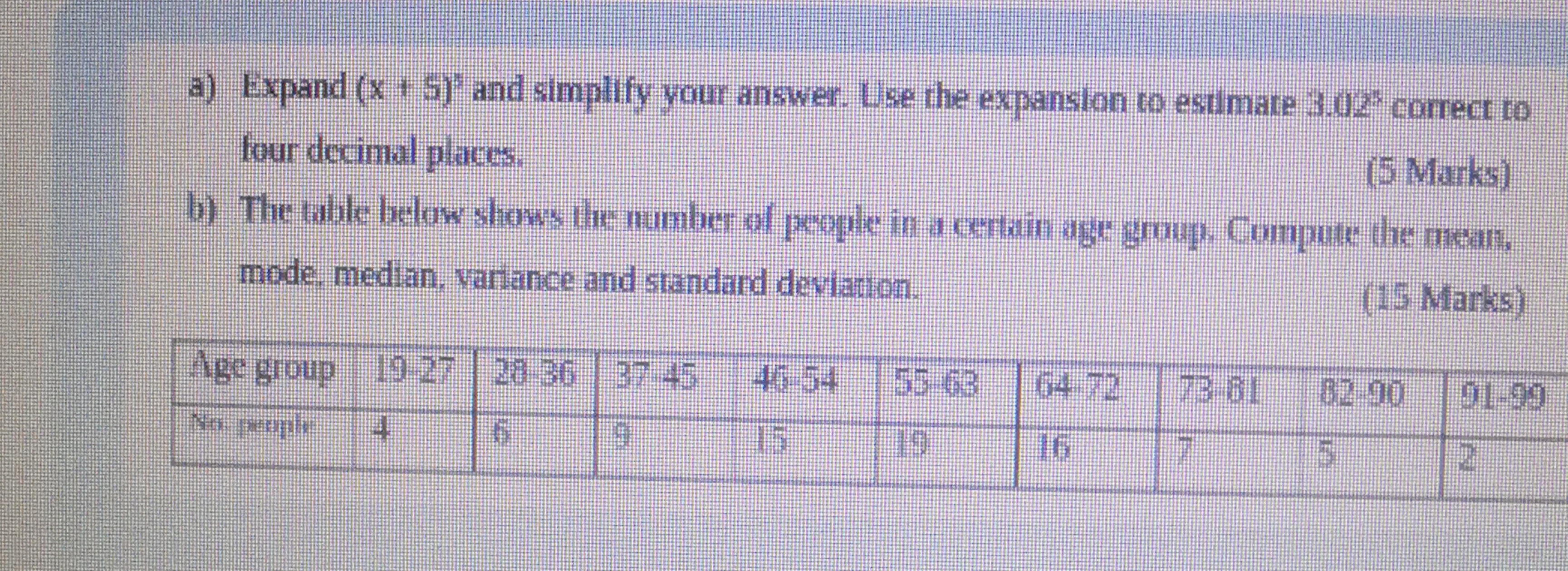  a) Expand (x * 5) and simplify your answer. Use the