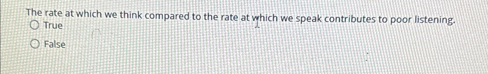  The rate at which we think compared to the rate at