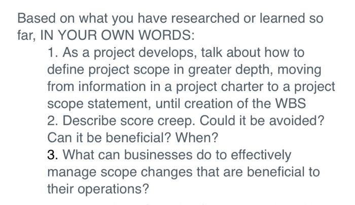  Based on what you have researched or learned so ar, IN