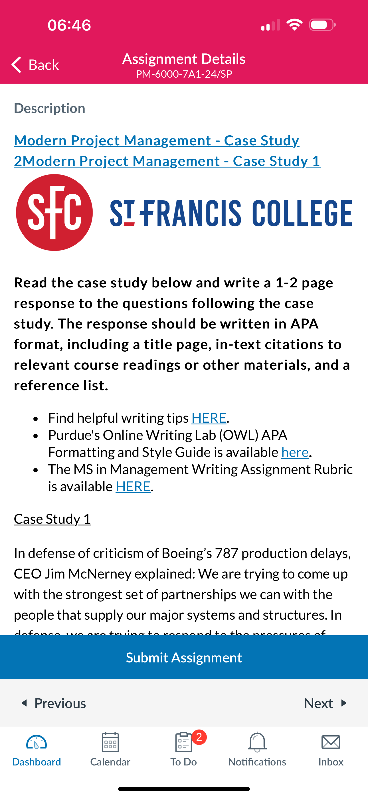  StC SI FRANCIS COLLEGE Read the case study below and write