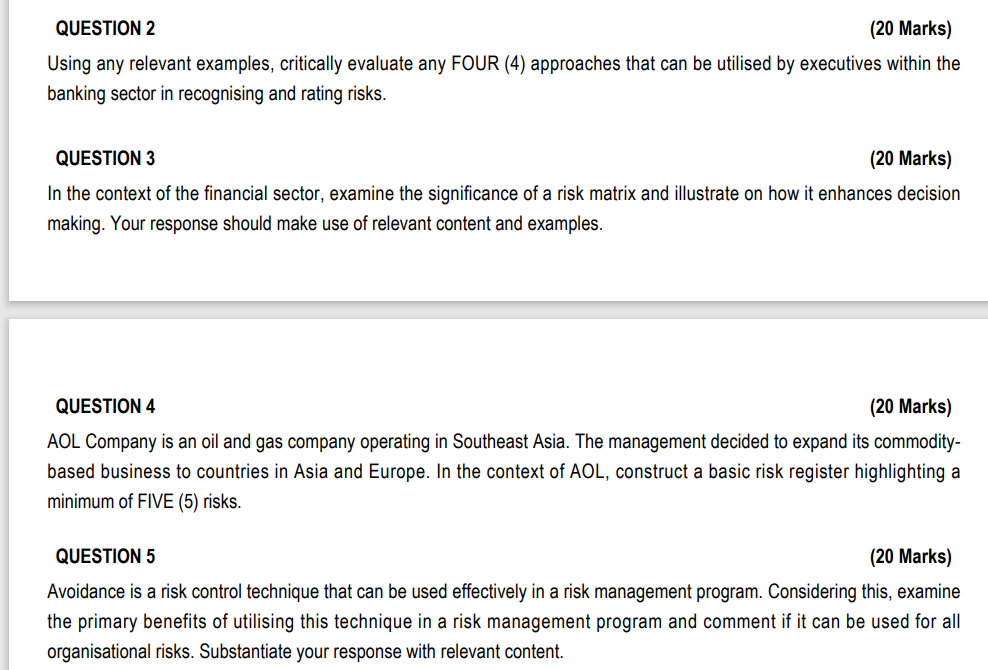 QUESTION 2 (20 Marks) Using any relevant examples, critically evaluate any