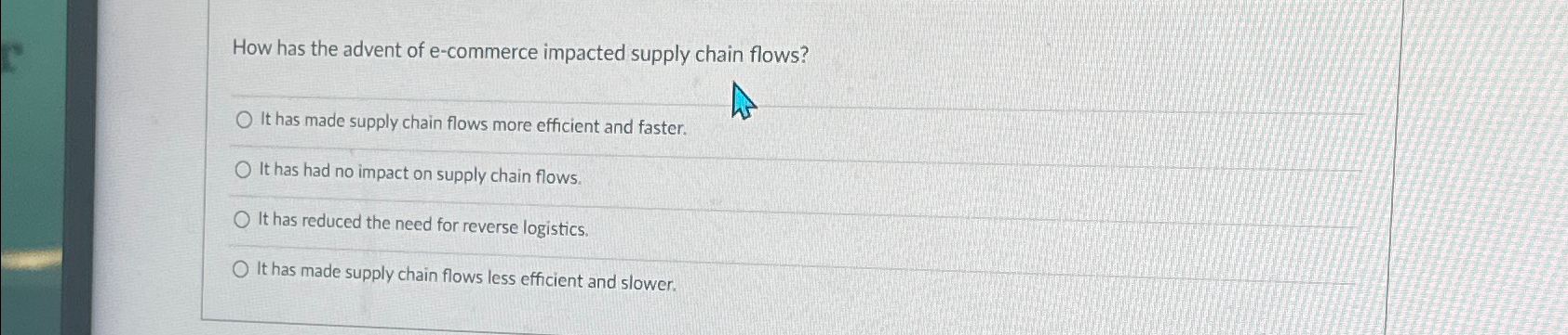  How has the advent of e-commerce impacted supply chain flows? It