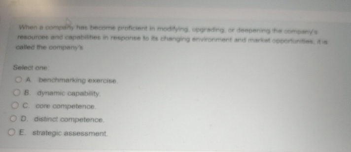  When a compaty has become proficierit in modikying. obgracting or deepening