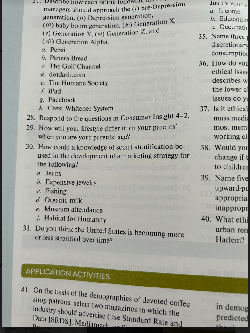 Answer #30 managers should approach the ( i ) pre-Depression generation, (ii)