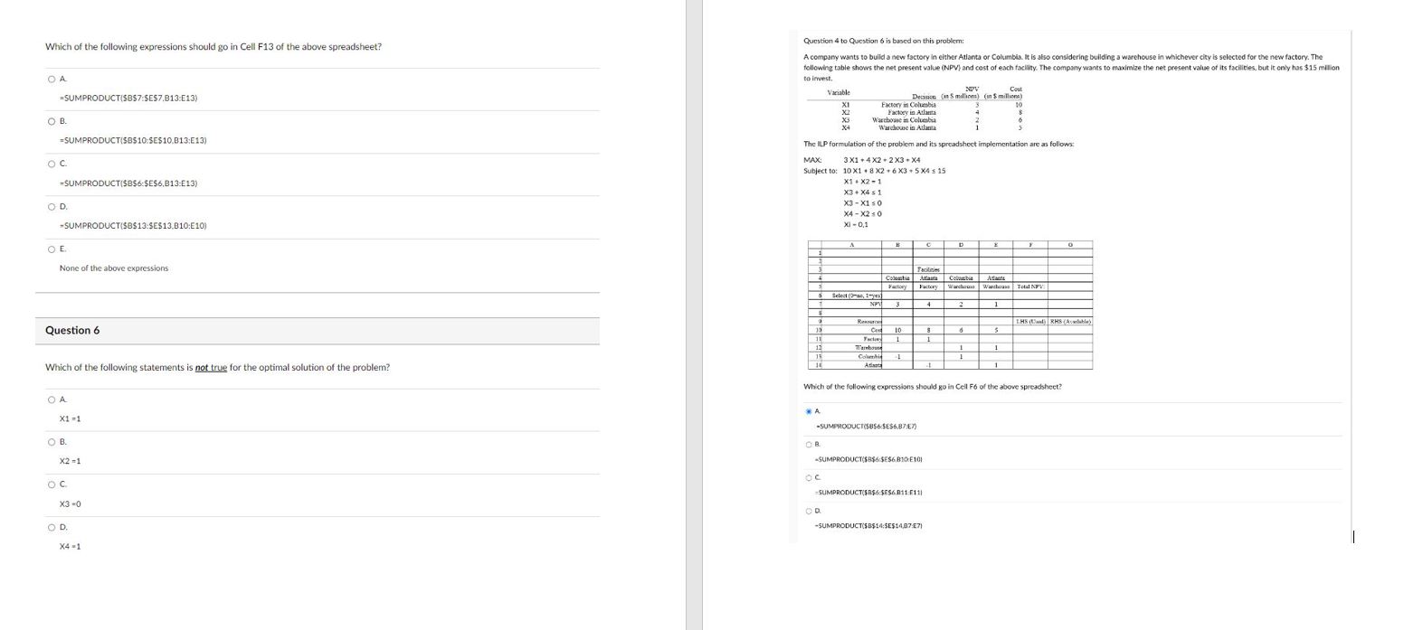  Question 4 to Question 6 is based on this problem: Question