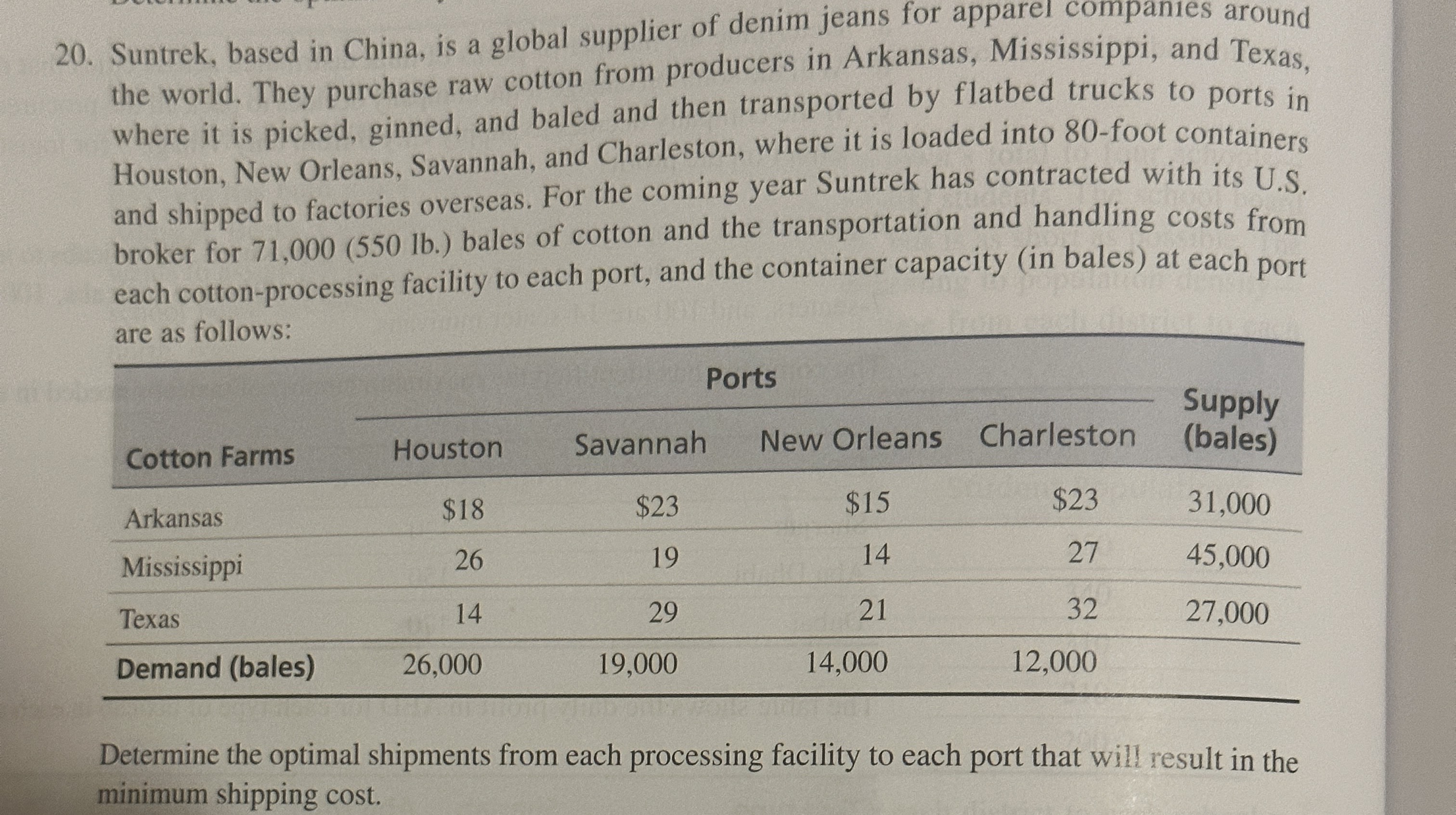  Solve me this problem Introduction to Management Science textbook from Bernard