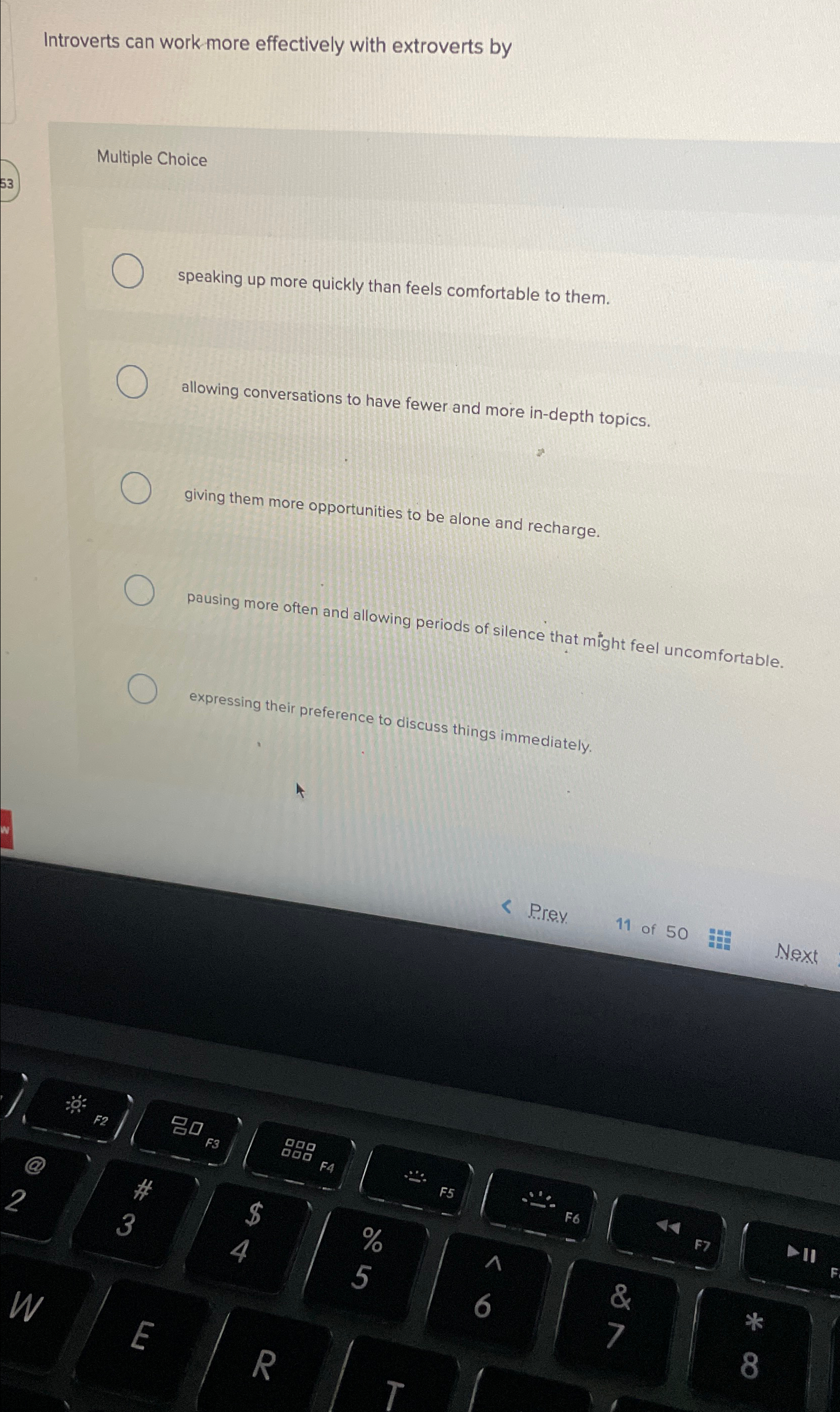 Introverts can work-more effectively with extroverts by Multiple Choice speaking up