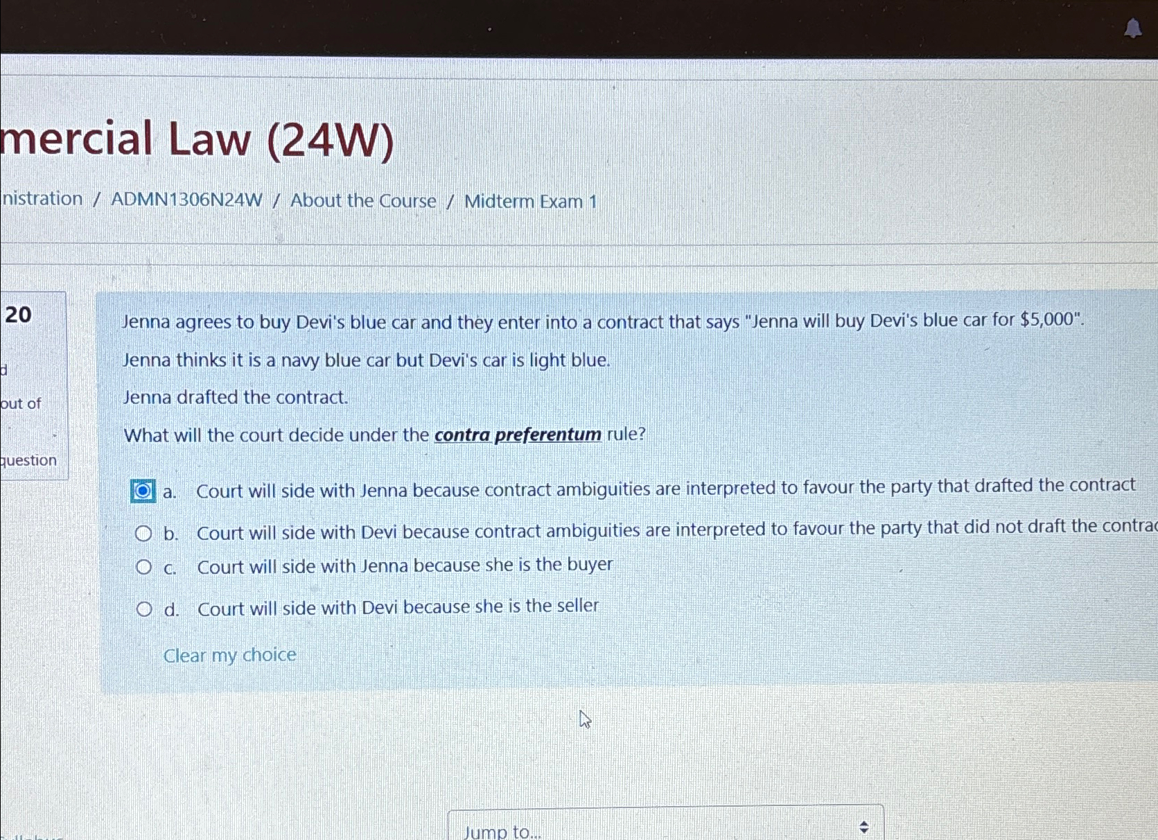  mercial Law (24W) nistration / ADMN1306N24W / About the Course /