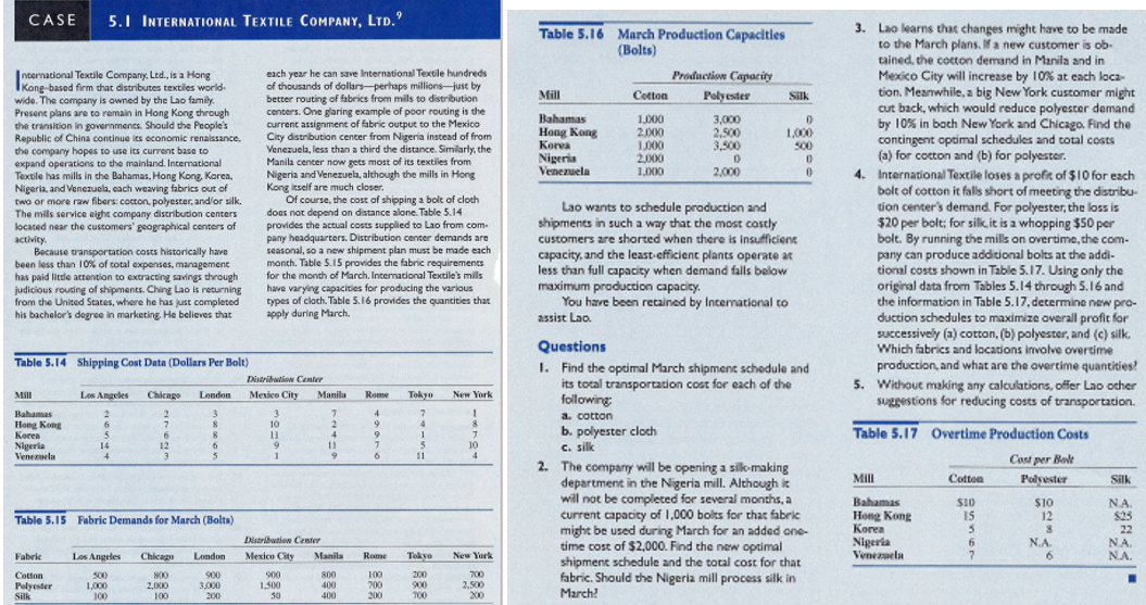  Please solve the following problems with excel solver and show all