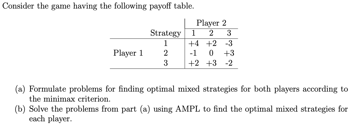  Please answer completely with final answers Consider the game having the