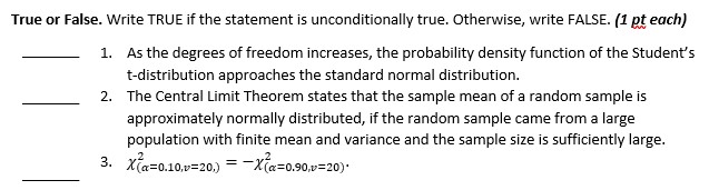 please answer this True or False. Write TRUE if the statement is