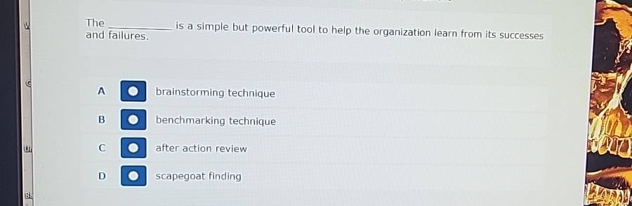  The is a simple but powerful tool to help the organization