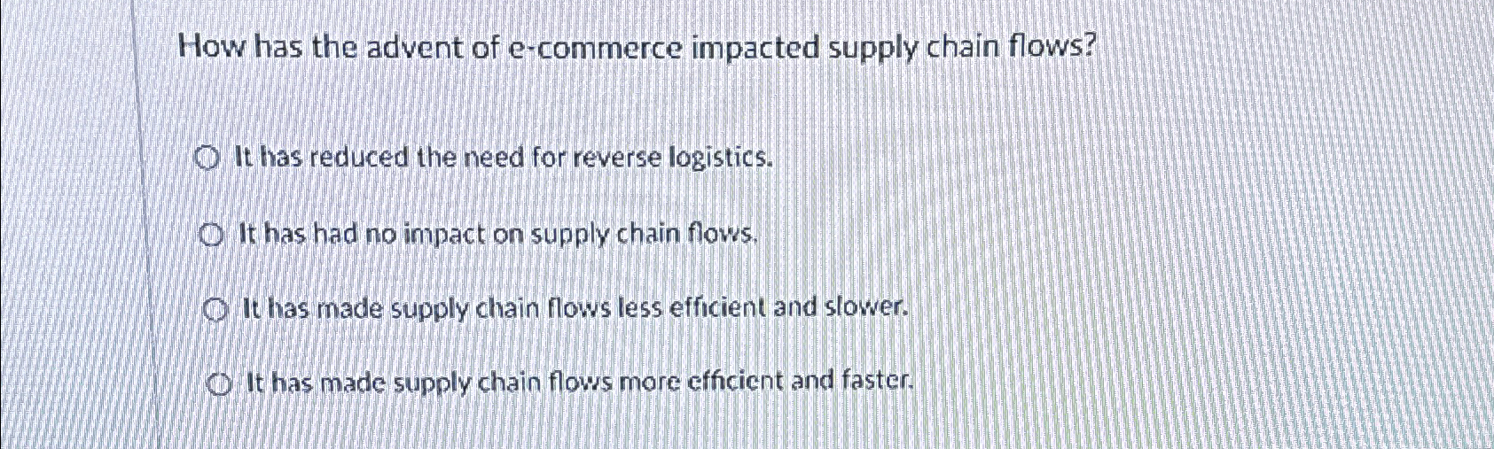  How has the advent of e-commerce impacted supply chain flows? It