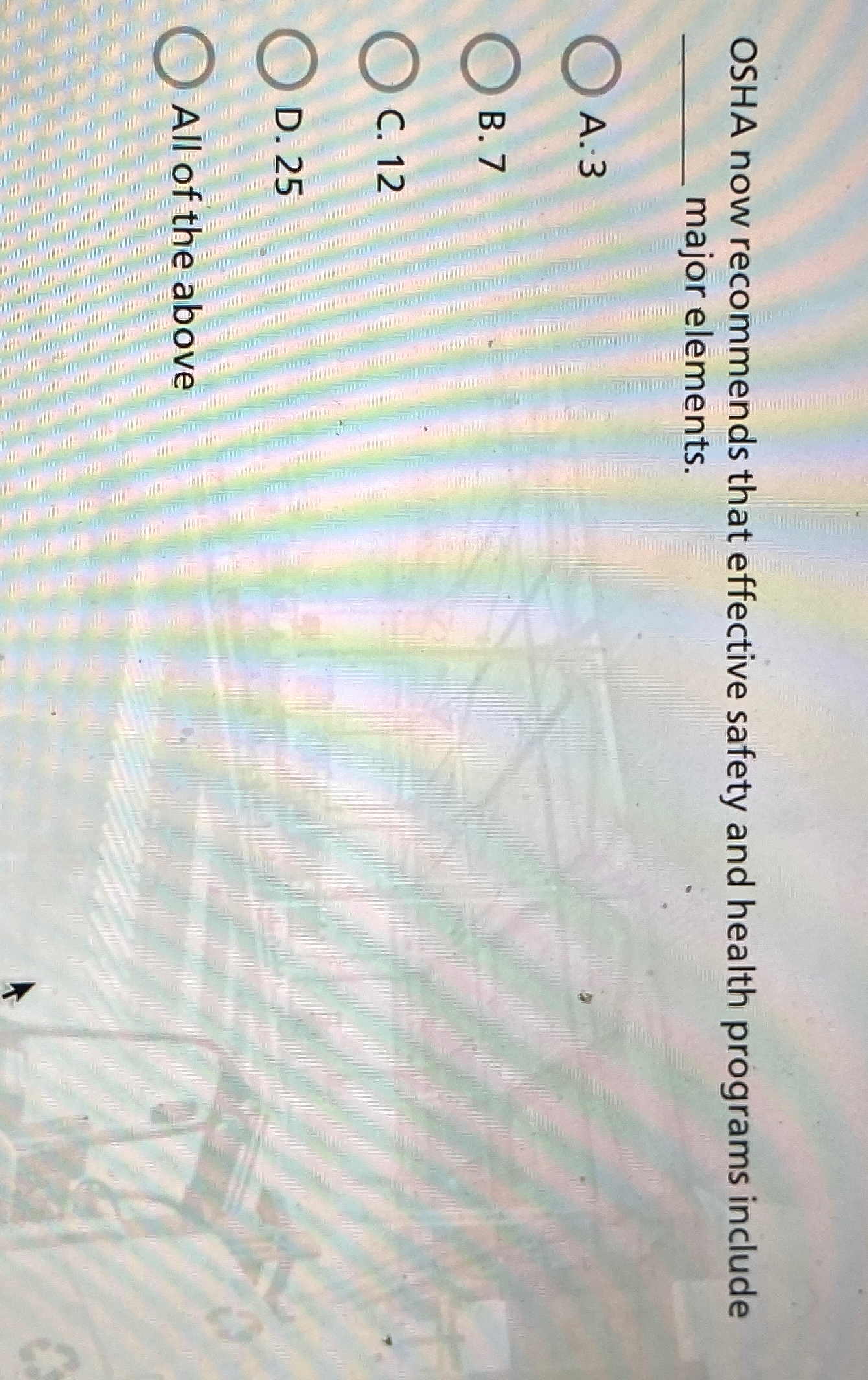  OSHA now recommends that effective safety and health programs include major