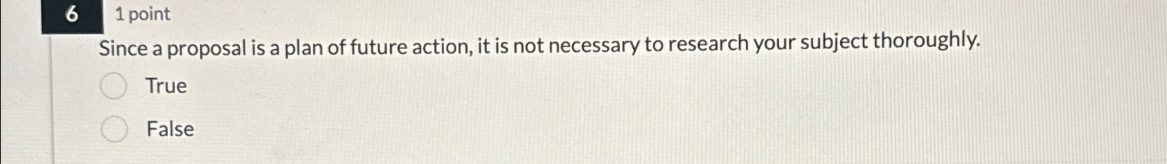  61 point Since a proposal is a plan of future action,