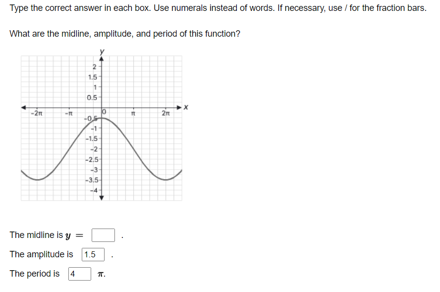  Type the correct answer in each box. Use numerals instead of