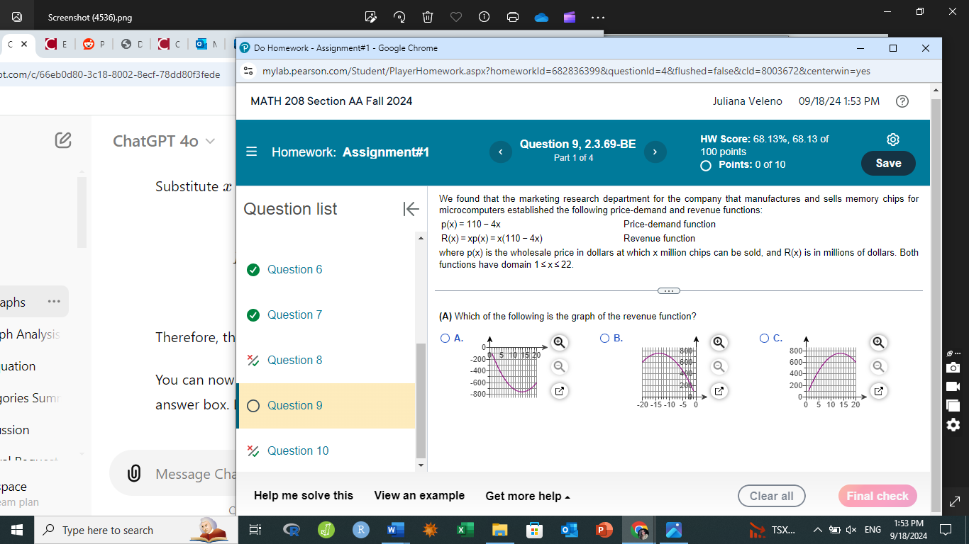 ChatGPT 40 HW Score: 68.13%, 68.13 of Homework: Assignment#1 Question 3, 1.2.83-SS