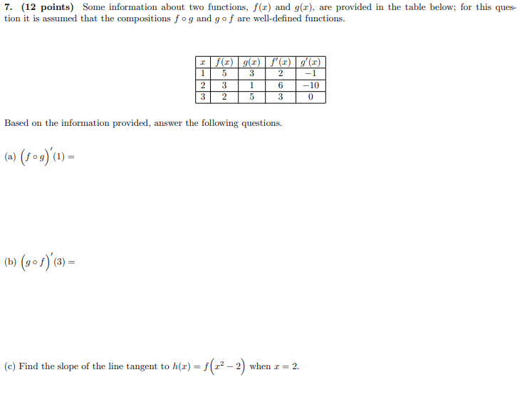 Please show all work needed. Thank you \f