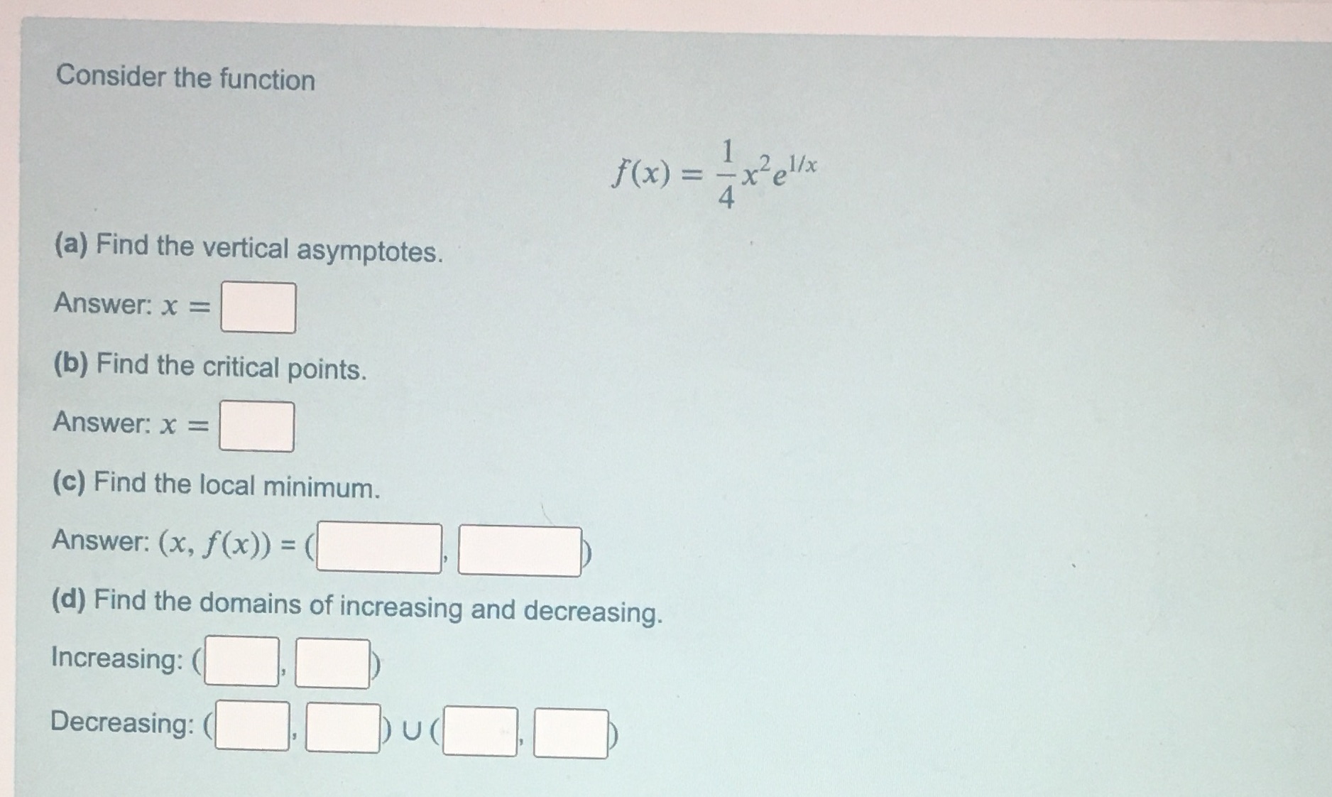 Plz helps with parts a through d Consider the function f (x)