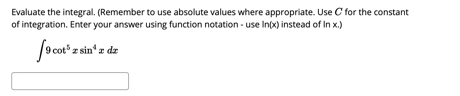 see attached, thanks! Evaluate the integral. (Remember to use absolute values where