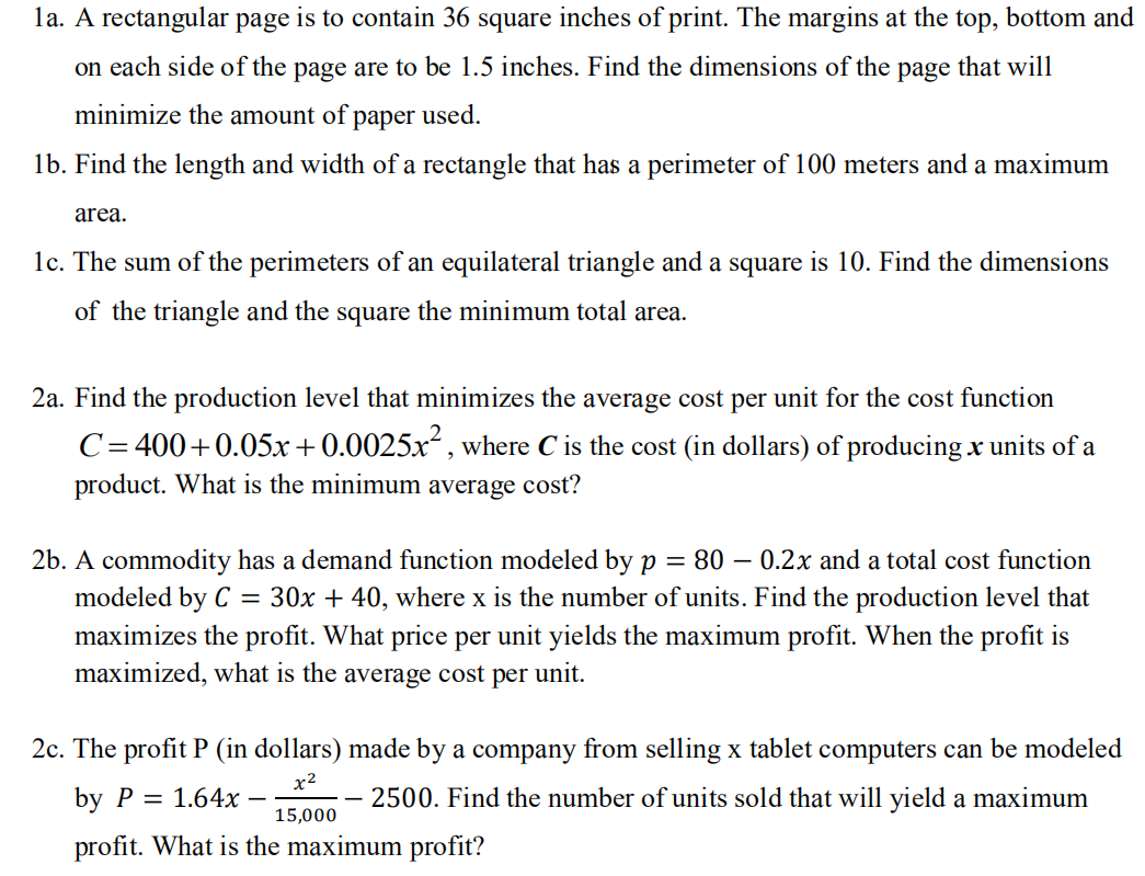 please help me with the questions below: 1a. 1b. A rectangular page