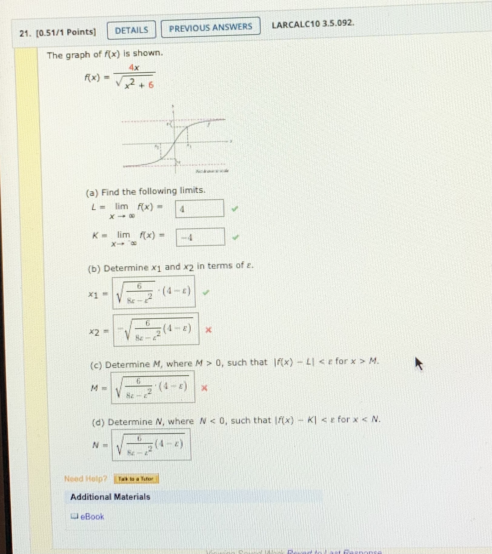 Please help me answer this question. 21. [0.51/1 Points] DETAILS PREVIOUS ANSWERS